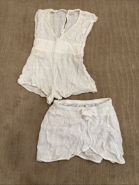 abercrombie kids White Gauze Romper and Skirt Coverups